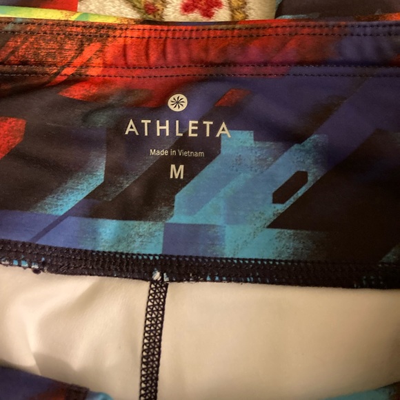 Multi Colored Cropped Leggings 7/8 Length Color Burst - Picture 2 of 5